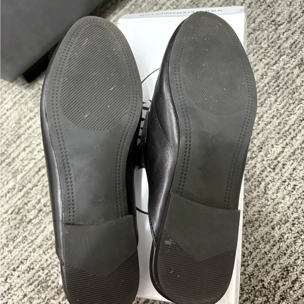 Steve Madden Kandi Black Leather Loafers - Picture 3 of 6